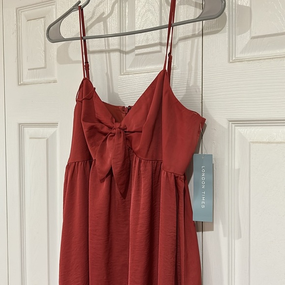 Rust colored maxi dress woman 8 adjustable strap - Picture 2 of 4
